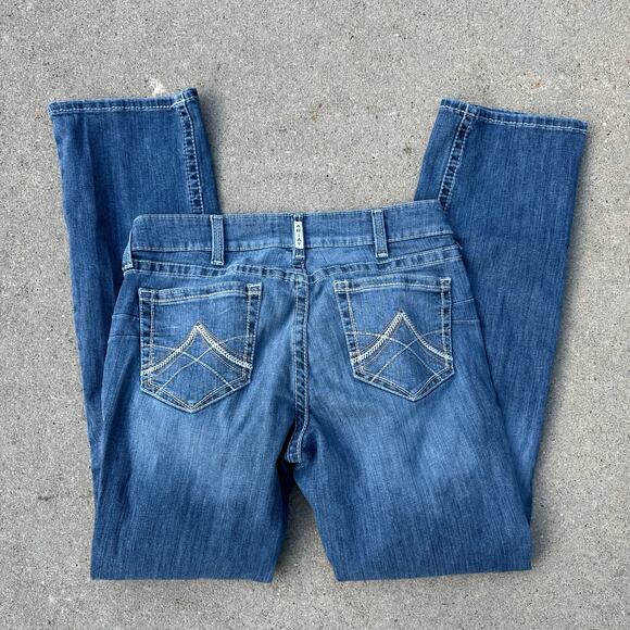 Ariat 32L REAL Straight Leg Relaxed Leg Blue Jeans 10017217 - Picture 1 of 10